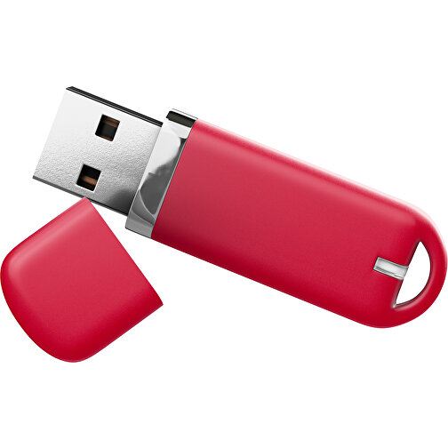 USB-Stick StylishDrive 2.0 , dunkelrot MB , 1 GB , Gummiplastik, Kunststoff MB , 6,20cm x 0,75cm x 2,00cm (Länge x Höhe x Breite), Bild 1