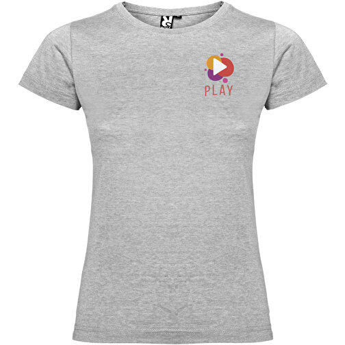 Jamaika T-Shirt Für Damen , marl grey, Single jersey Strick 100% Baumwolle, 155 g/m2, 2XL, , Bild 2