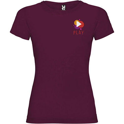 Jamaika T-Shirt Für Damen , bordeaux, Single jersey Strick 100% Baumwolle, 155 g/m2, XL, , Bild 2