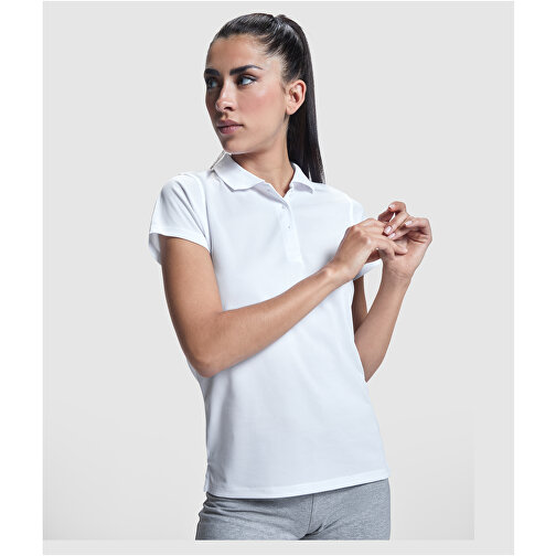 Monzha Sport Poloshirt Für Damen , weiß, Piqué Strick 100% Polyester, 150 g/m2, L, , Bild 3