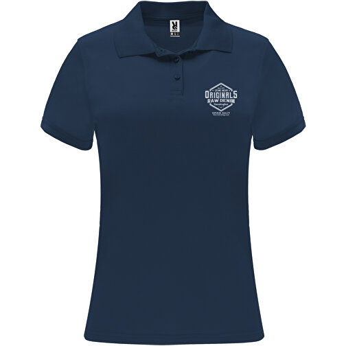 Monzha Sport Poloshirt Für Damen , navy blue, Piqué Strick 100% Polyester, 150 g/m2, XL, , Bild 2