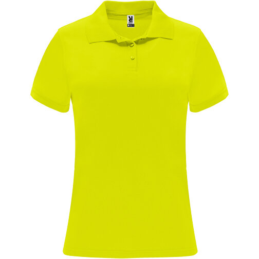 Monzha Sport Poloshirt Für Damen , fluor yellow, Piqué Strick 100% Polyester, 150 g/m2, M, , Bild 1