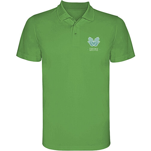 Monzha Sport Poloshirt Für Herren , green fern, Piqué Strick 100% Polyester, 150 g/m2, 3XL, , Bild 2