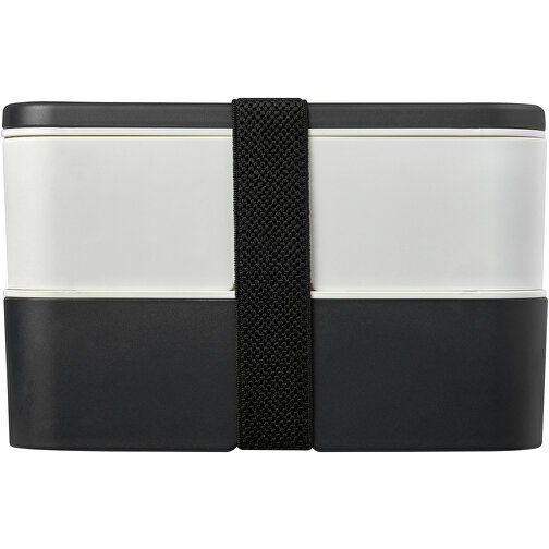 MIYO Renew Doppel-Lunchbox , granitfarben / elfenbeinweiß, 75% PP Kunststoff, 25% Zuckerrohr Biokunststoff, 18,00cm x 11,30cm x 11,00cm (Länge x Höhe x Breite), Bild 3