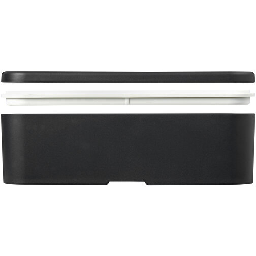 MIYO Renew Lunchbox , granitfarben / schwarz, 75% PP Kunststoff, 25% Zuckerrohr Biokunststoff, 18,00cm x 6,00cm x 11,00cm (Länge x Höhe x Breite), Bild 6