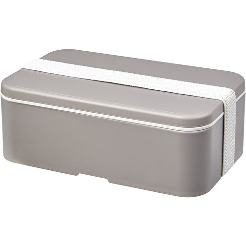 MIYO Renew Lunchbox , kieselgrau / weiss, 75% PP Kunststoff, 25% Zuckerrohr Biokunststoff, 18,00cm x 6,00cm x 11,00cm (Länge x Höhe x Breite), Bild 1