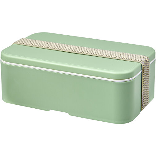 MIYO Renew Lunchbox , seaglass green / kieselgrau, 75% PP Kunststoff, 25% Zuckerrohr Biokunststoff, 18,00cm x 6,00cm x 11,00cm (Länge x Höhe x Breite), Bild 1