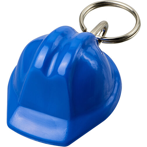 Kolt Schutzhelm Schlüsselanhänger Aus Recyceltem Material , blau, Recycelter HIPS Kunststoff, Metall, 3,90cm x 2,10cm x 3,50cm (Länge x Höhe x Breite), Bild 1