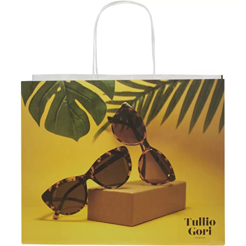 Sac en papier Kraft 120 g/m2avec poignées torsadées, grande taille, Image 2