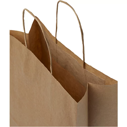 Sac en papier Kraft 80 g/m² avec poignées torsadées, taille moyenne, Image 4