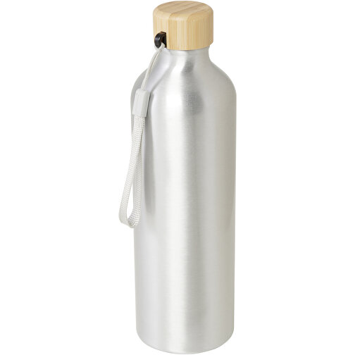 Malpeza 770 Ml RCS-zertifizierte Wasserflasche Aus Recyceltem Aluminium , silber, Recycled Aluminium, Bambusholz, Recycelter PP Kunststoff, 7,30cm x 24,40cm x 7,30cm (Länge x Höhe x Breite), Bild 1