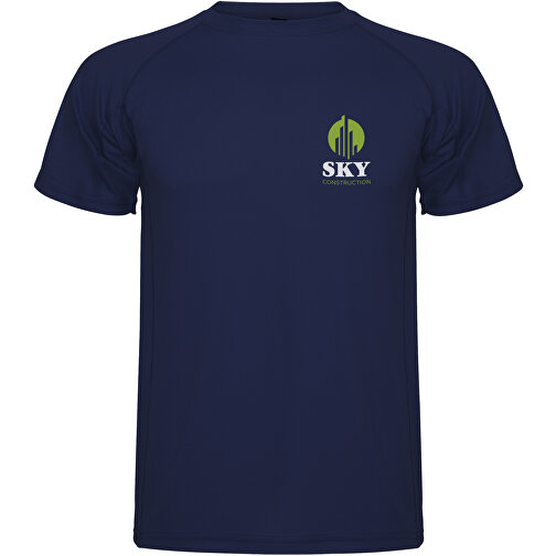 Montecarlo Sport T-Shirt Für Herren , navy blue, Piqué Strick 100% Polyester, 150 g/m2, 2XL, , Bild 2