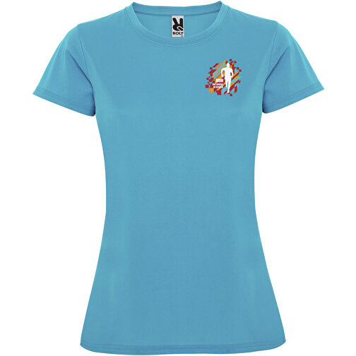 Montecarlo Sport T-Shirt Für Damen , türkis, Piqué Strick 100% Polyester, 150 g/m2, XL, , Bild 2