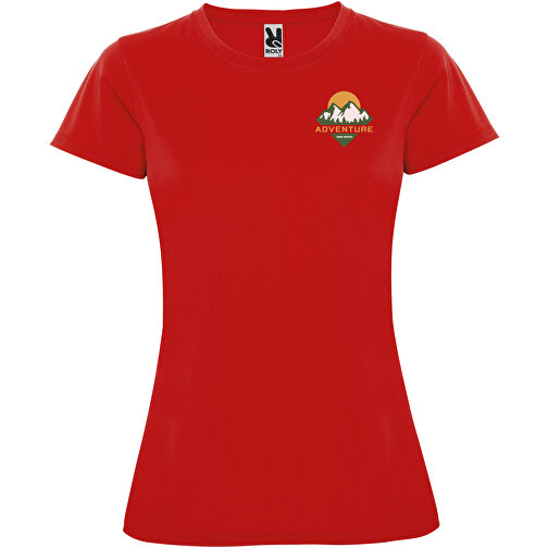 Montecarlo Sport T-Shirt Für Damen , rot, Piqué Strick 100% Polyester, 150 g/m2, 2XL, , Bild 2
