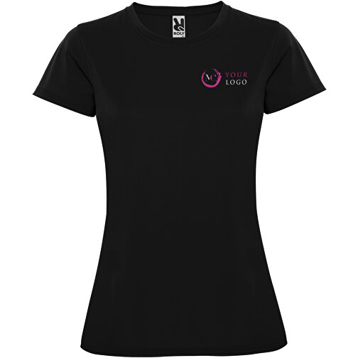 Montecarlo Sport T-Shirt Für Damen , schwarz, Piqué Strick 100% Polyester, 150 g/m2, XL, , Bild 2