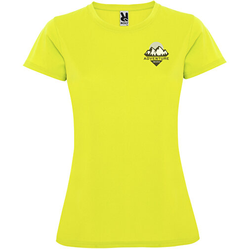 Montecarlo Sport T-Shirt Für Damen , fluor yellow, Piqué Strick 100% Polyester, 150 g/m2, M, , Bild 2
