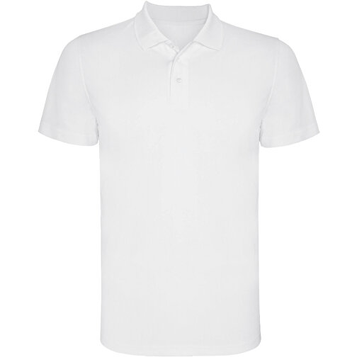 Monzha Sport Poloshirt Für Herren , weiss, Piqué Strick 100% Polyester, 150 g/m2, M, , Bild 1