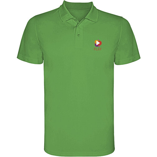 Monzha Sport Poloshirt Für Kinder , green fern, Piqué Strick 100% Polyester, 150 g/m2, 8, , Bild 2