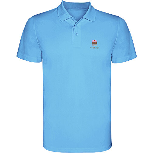 Monzha Sport Poloshirt Für Kinder , türkis, Piqué Strick 100% Polyester, 150 g/m2, 4, , Bild 2