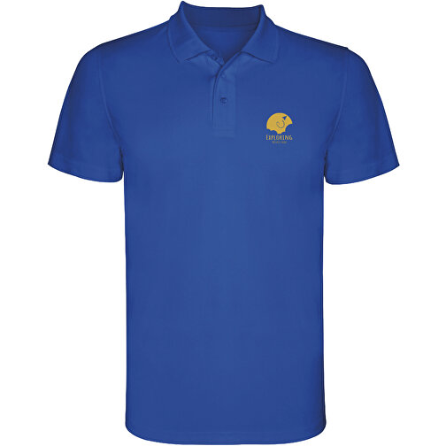 Monzha Sport Poloshirt Für Kinder , royal, Piqué Strick 100% Polyester, 150 g/m2, 8, , Bild 2