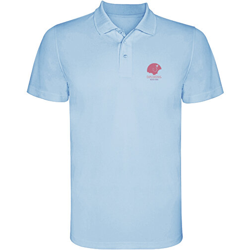 Monzha Sport Poloshirt Für Kinder , himmelblau, Piqué Strick 100% Polyester, 150 g/m2, 8, , Bild 2