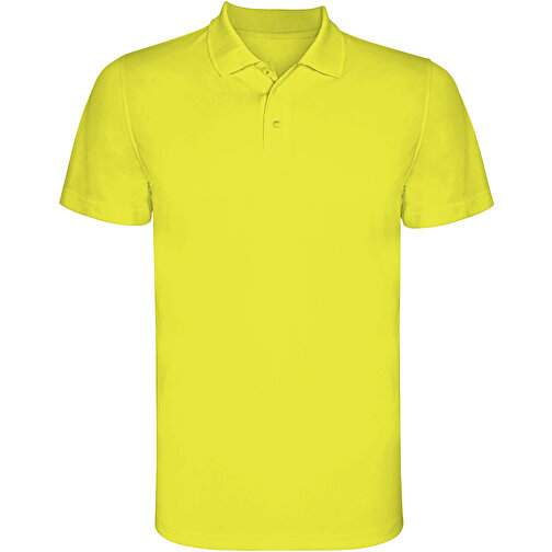 Monzha Sport Poloshirt Für Kinder , fluor yellow, Piqué Strick 100% Polyester, 150 g/m2, 8, , Bild 1