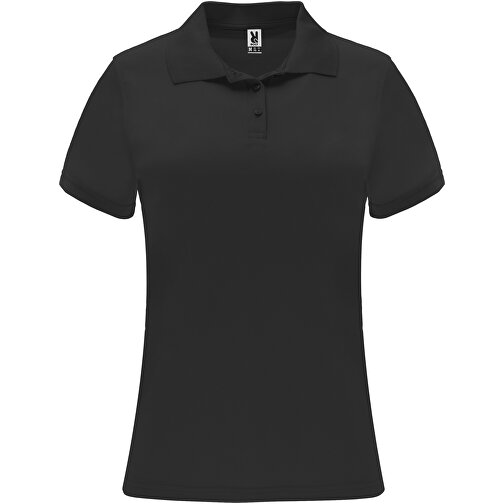 Monzha Sport Poloshirt Für Damen , schwarz, Piqué Strick 100% Polyester, 150 g/m2, L, , Bild 1
