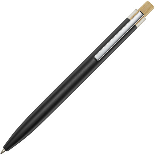 Nooshin Kugelschreiber Aus Recyceltem Aluminium , schwarz, Recycled Aluminium, 14,00cm (Länge), Bild 1