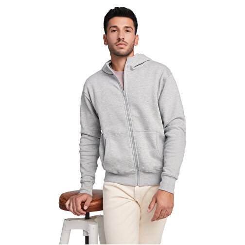 Montblanc Kapuzensweatjacke Unisex , marl grey, Strick 55% Baumwolle, 40% Polyester, 5% Viskose, 280 g/m2, M, , Bild 6