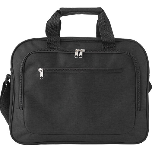 Laptoptasche Aus Polyester Isolde , schwarz, Two tone, 300D, 43,00cm x 3,00cm x 31,00cm (Länge x Höhe x Breite), Bild 1