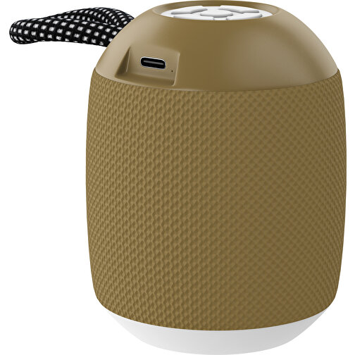 Lautsprecher GrooveFlex , gold / weiß, Kunststoff, 88,00cm (Höhe), Bild 1