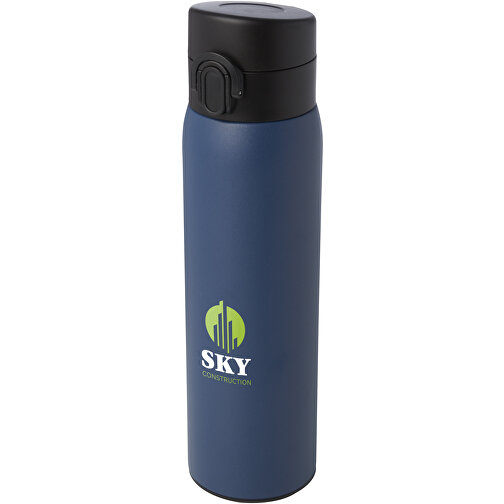 Sika 450 Ml RCS-zertifizierte Isolierflasche Aus Recyceltem Edelstahl , ozeanblau, Recycled stainless steel, Recycelter PP Kunststoff, 6,90cm x 21,40cm x 6,90cm (Länge x Höhe x Breite), Bild 2