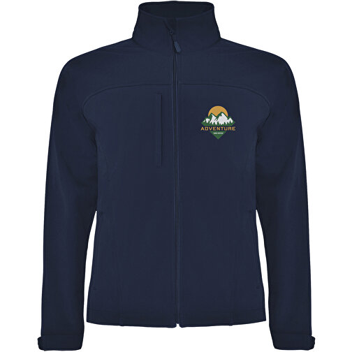 Rudolph Softshelljacke Unisex , navy blue, 95% Polyester, 5% Elastan, 300 g/m2, Bonding, Microfleece 100% Polyester, 3XL, , Bild 2