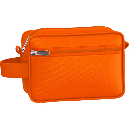 Kosmetiktasche Nova , orange, Sublimation-fabric 200g - Polyester (PU), 16,00cm x 8,00cm x 23,00cm (Länge x Höhe x Breite), Bild 1