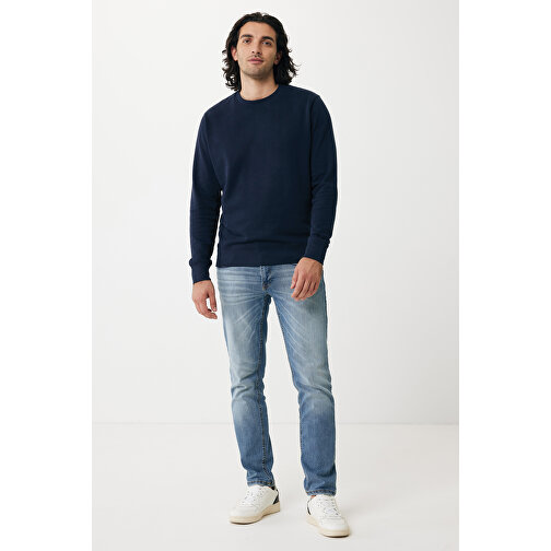 Iqoniq Etosha Lightweight Sweater Aus Recycelter Baumwolle , navy blau, 30% recycelte und 70% biologische Baumwolle, S, 68,00cm x 1,00cm (Länge x Höhe), Bild 3