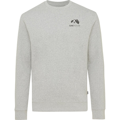 Iqoniq Denali Ungefärbt. Rundhals-Sweater Aus Recycelter BW , heather grey, 50% recycelte und 50% biologische Baumwolle, 5XL, 83,00cm x 1,00cm (Länge x Höhe), Bild 4