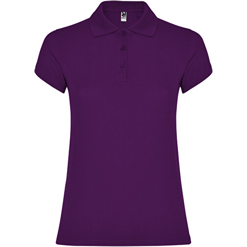 Star Poloshirt Für Damen , lila, Piqué Strick 100% Baumwolle, 200 g/m2, L, , Bild 1