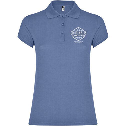 Star Poloshirt Für Damen , riviera blue, Piqué Strick 100% Baumwolle, 200 g/m2, 2XL, , Bild 2