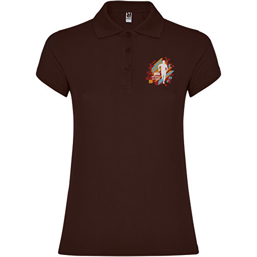 Star Poloshirt Für Damen , chocolat, Piqué Strick 100% Baumwolle, 200 g/m2, L, , Bild 2