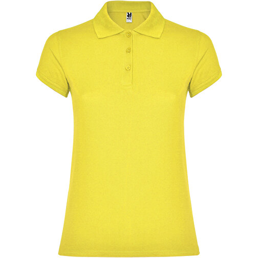 Star Poloshirt Für Damen , gelb, Piqué Strick 100% Baumwolle, 200 g/m2, 3XL, , Bild 1