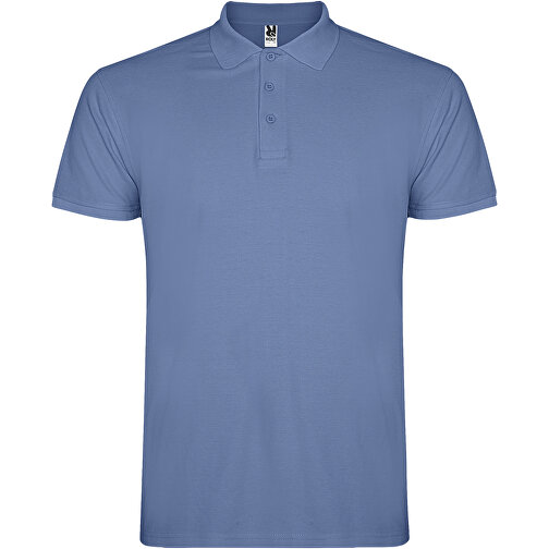 Star Poloshirt Für Herren , riviera blue, Piqué Strick 100% Baumwolle, 200 g/m2, S, , Bild 1