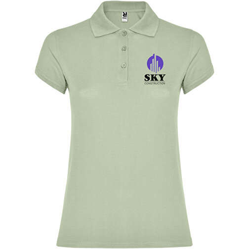 Star Poloshirt Für Damen , mist green, Piqué Strick 100% Baumwolle, 200 g/m2, 3XL, , Bild 2