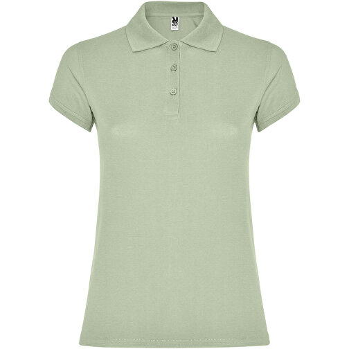 Star Poloshirt Für Damen , mist green, Piqué Strick 100% Baumwolle, 200 g/m2, XL, , Bild 1