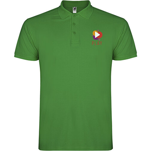 Star Poloshirt Für Kinder , tropical green, Piqué Strick 100% Baumwolle, 200 g/m2, 5/6, , Bild 2