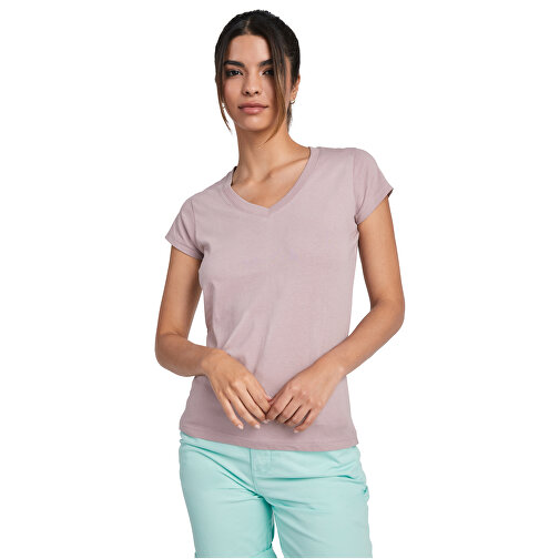 Victoria T-Shirt Mit V-Ausschnitt Für Damen , hellrosa, Single jersey Strick 100% Baumwolle, 155 g/m2, 2XL, , Bild 6