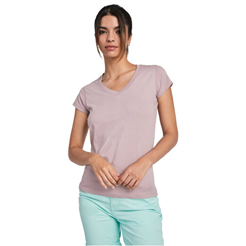 Victoria T-Shirt Mit V-Ausschnitt Für Damen , hellrosa, Single jersey Strick 100% Baumwolle, 155 g/m2, L, , Bild 6