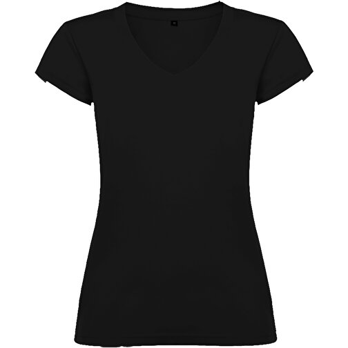 Victoria T-Shirt Mit V-Ausschnitt Für Damen , schwarz, Single jersey Strick 100% Baumwolle, 155 g/m2, 2XL, , Bild 1