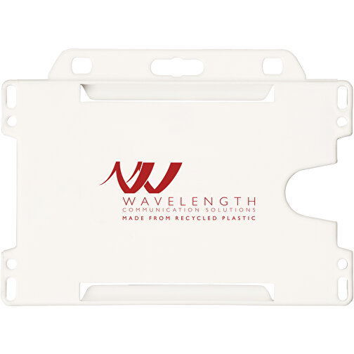 Vega Kartenhalter Aus Recyceltem Kunststoff , weiß, Recycelter PP Kunststoff, 9,00cm x 0,40cm x 6,50cm (Länge x Höhe x Breite), Bild 2
