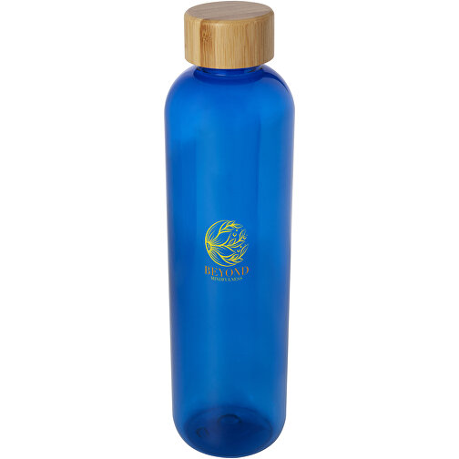 Ziggs 1000 Ml Sportflasche Aus Recyceltem Kunststoff , blau, Recycelter PET Kunststoff, Bambusholz, Recycelter PP Kunststoff, 7,55cm x 27,70cm x 7,55cm (Länge x Höhe x Breite), Bild 2