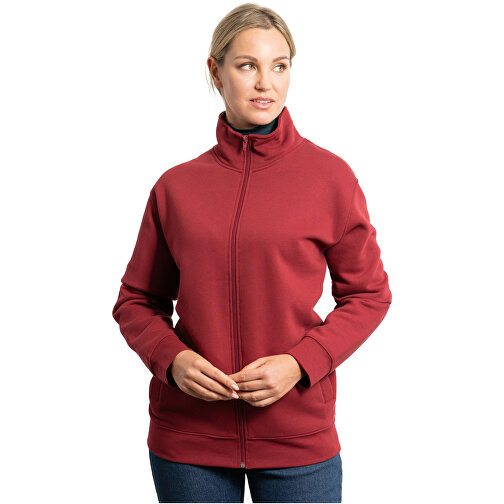 Ulan Sweatjacke Unisex , garnet, Strick 50% Baumwolle, 50% Polyester, 280 g/m2, L, , Bild 4